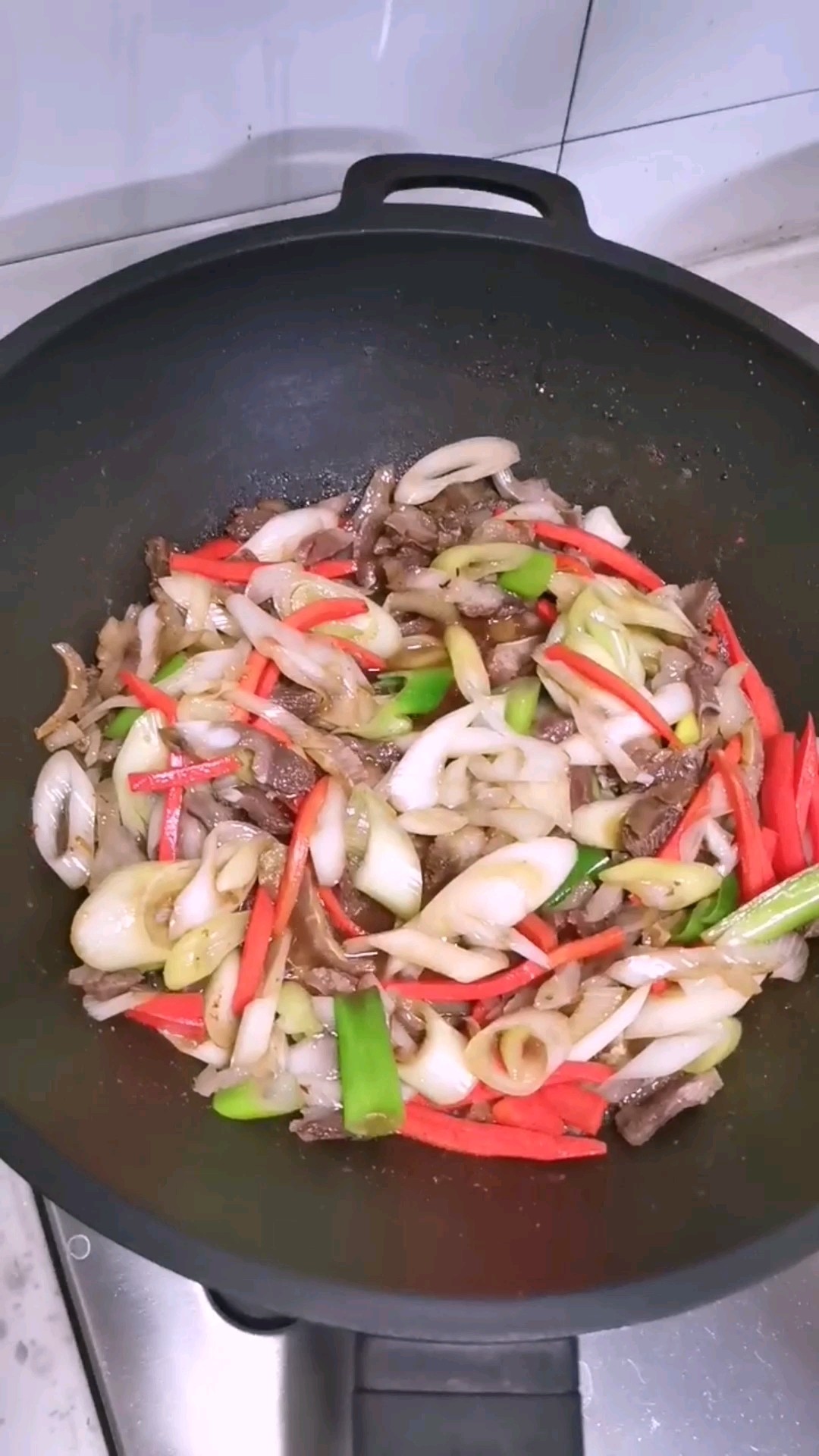 Stir-fried Beef Offal with Green Onion recipe