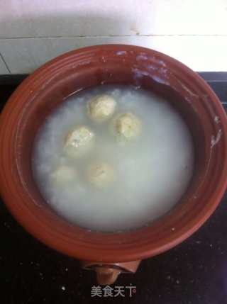 Green Vegetable Chicken Ball Congee recipe