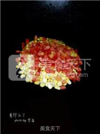 ​【the "leftovers" in The Kitchen】fried Three Diced Vegetables recipe