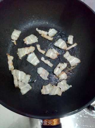 Stir-fried Pork Belly with Lettuce recipe