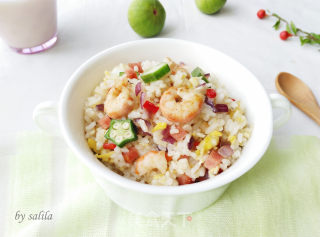 [yantai] Fried Rice with Shrimp and Okra recipe