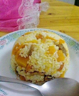 Pumpkin and Shrimp Fried Rice recipe