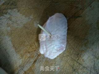 Fried Chicken Wings with Pleurotus Eryngii recipe