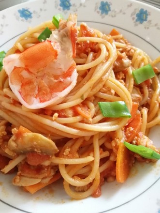 Seafood Tomato Pasta recipe