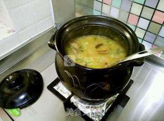 Shrimp Congee with Coarse Grain Vegetables recipe