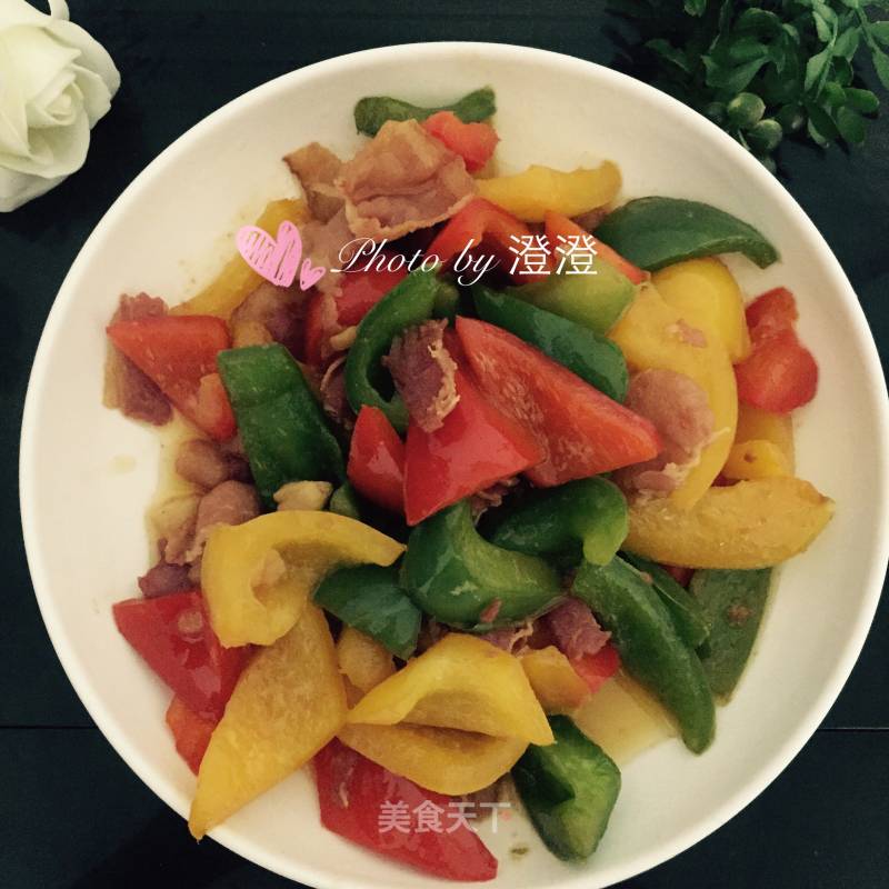 Stir-fried Bell Peppers with Bacon recipe