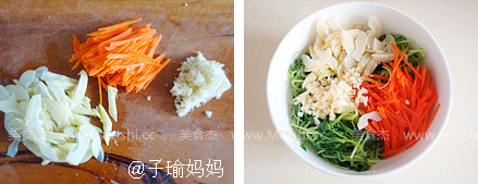 Spring Bamboo Shoots Mixed with Radish Seedlings recipe