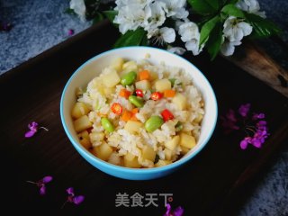 Fried Rice with Spring Bamboo Shoots and Edamame recipe