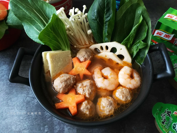 Meatballs and Vegetable Hot Pot recipe