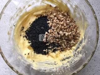 #aca烤明星大赛# Black Sesame Walnut Handmade Cookies recipe