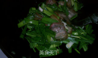 Stir-fried Bacon with Green Garlic recipe