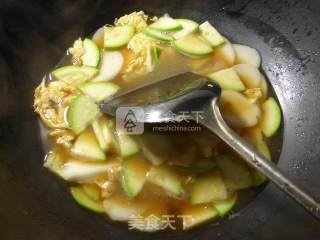 Zucchini Egg Rice Cake Soup recipe