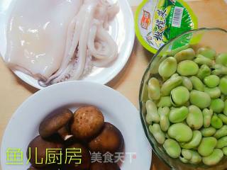 Fresh Squid, Shiitake Mushrooms and Green Broad Beans──private Dishes in Yuer's Kitchen recipe