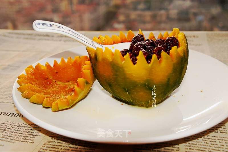 Steamed Japanese Squash with Red Dates recipe