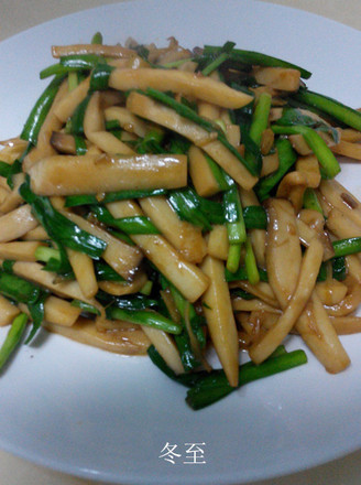 Fried Leek with Eryngii Mushrooms