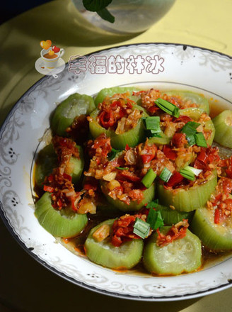 Chopped Pepper and Loofah Steamed Vermicelli recipe