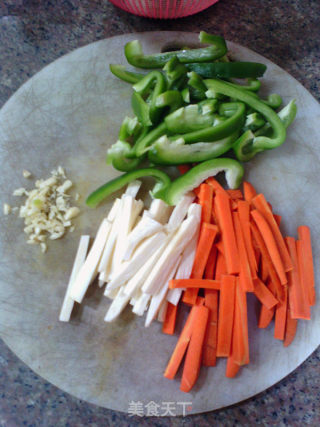 Three-color Stir-fry recipe