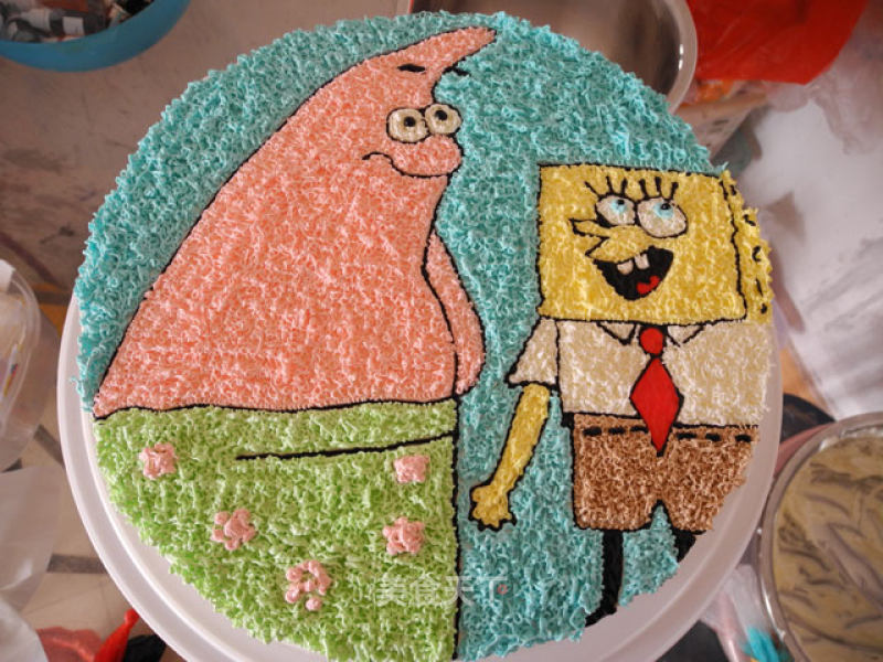 Spongebob and Pie Star Cake recipe