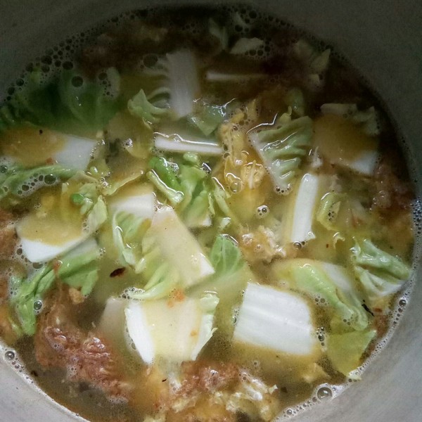 Cabbage Soup with Egg Water recipe