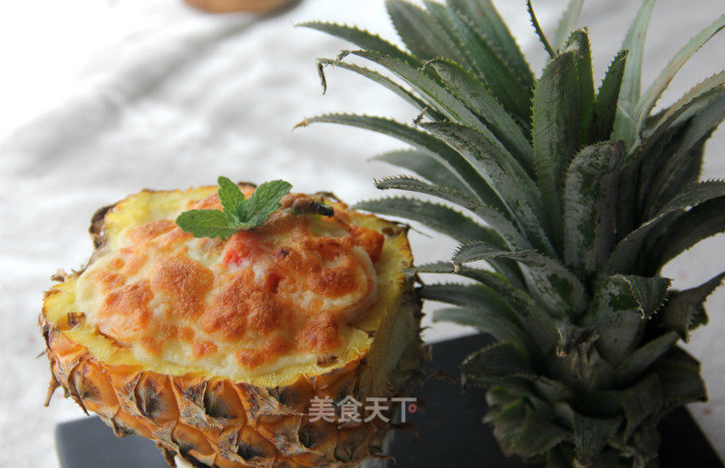 #aca烤明星大赛#pineapple Baked Rice recipe