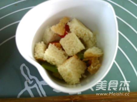 Mixed Vegetables, Whole Wheat Bread and Salty Pudding recipe