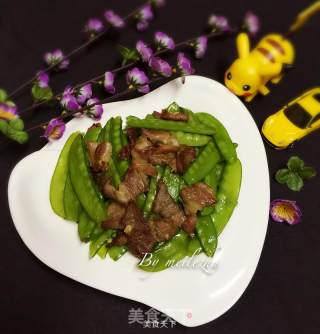 Fried Pork with Snow Pea recipe