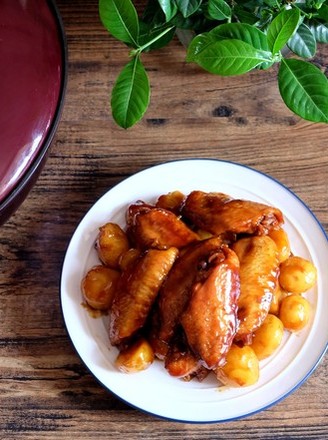 Oil-free Braised Chicken Wings and Potatoes
