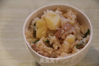 Savoury Lazy Trick-onion Potato Rice recipe