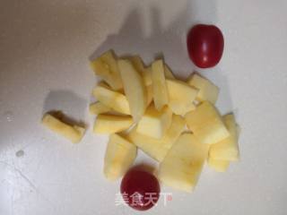 Mango Puree Mixed with Apple Cherry Tomatoes recipe