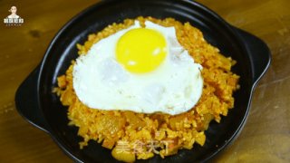 Korean Fried Rice with Radish and Kimchi recipe