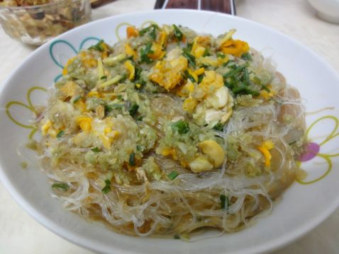 Steamed Senbei with Garlic Vermicelli recipe