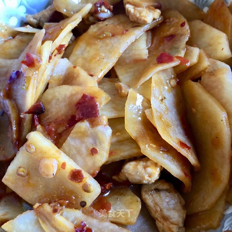 Spicy Fried Potato Chips recipe