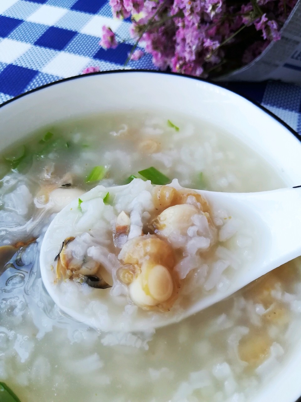 Scallop Meat and Oyster Congee