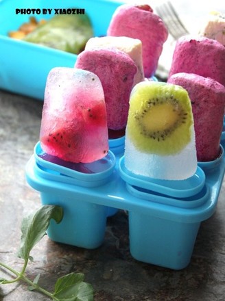 Colorful Fruit Popsicles