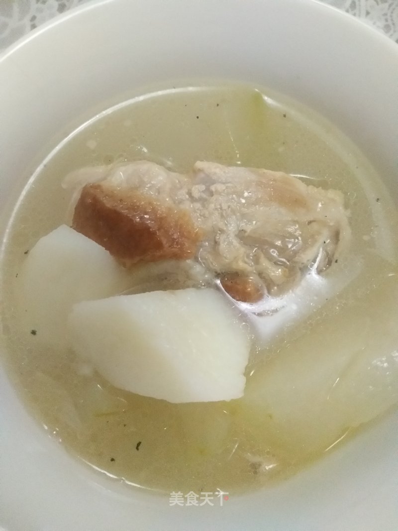 Yam and Winter Melon Duck Frame Soup recipe