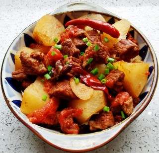 Stewed Beef Brisket with Radish and Tomato recipe