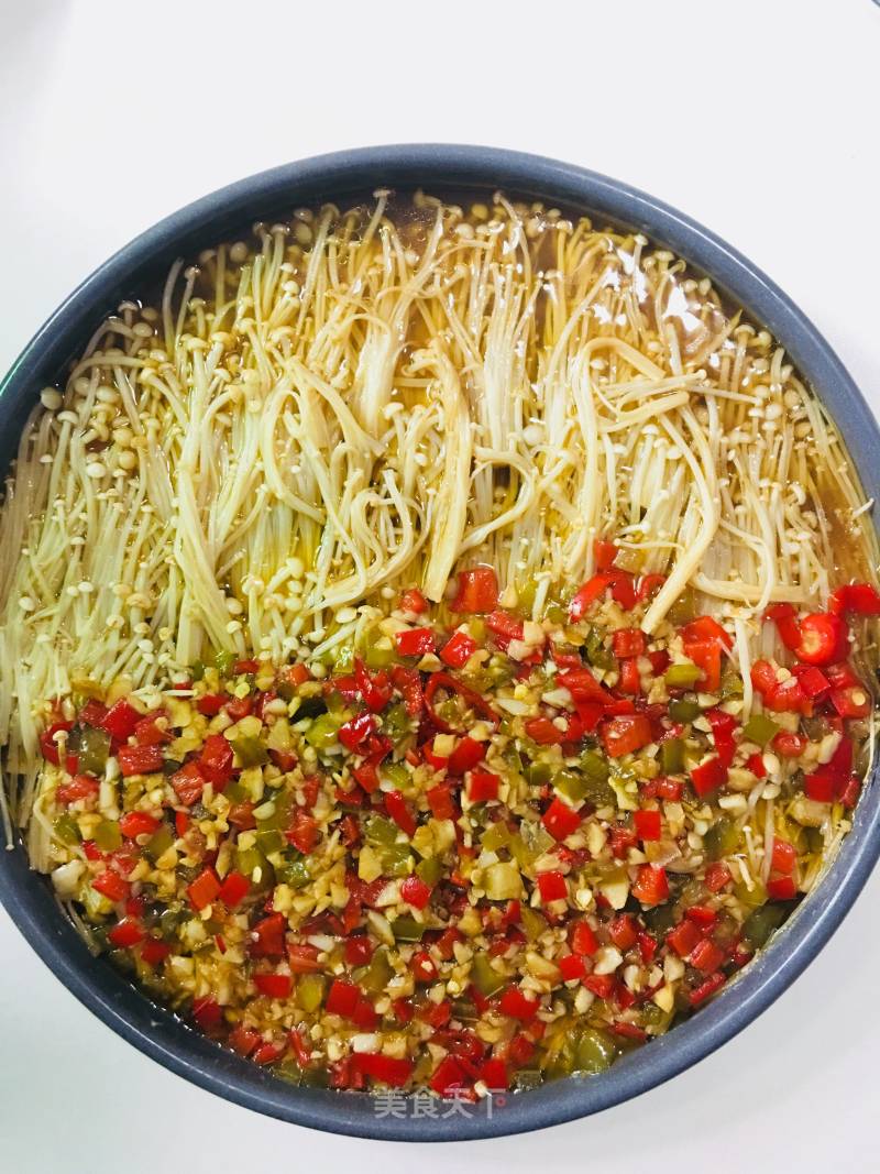 Roasted Enoki Mushroom with Sauce recipe