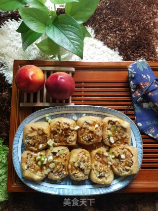 Tofu Stuffed with Mushrooms and Minced Meat recipe