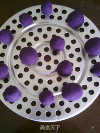 Love Glutinous Rice Food-purple Sweet Potato Dumplings recipe