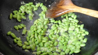 Stir-fried Edamame with Mustard Pork recipe