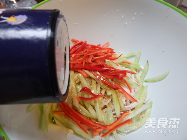 Shredded Chicken with Cucumber Salad recipe