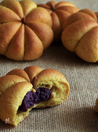 Pumpkin Purple Sweet Potato Bun recipe