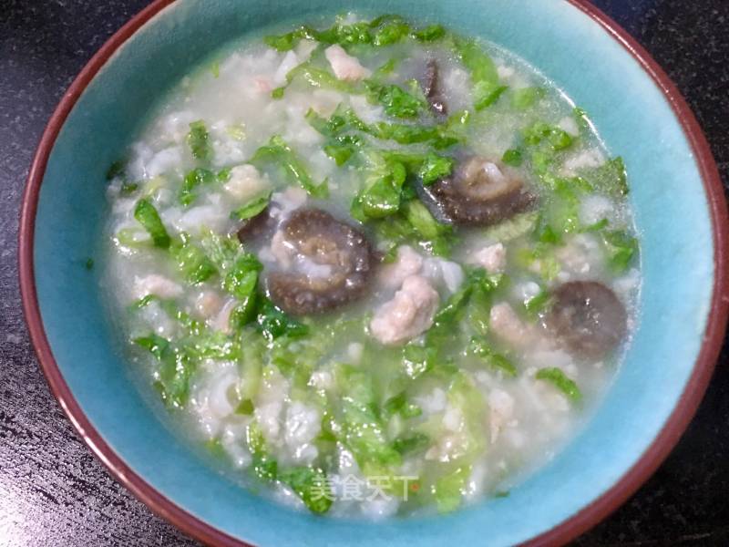 Lettuce Congee with Minced Meat and Sea Cucumber recipe