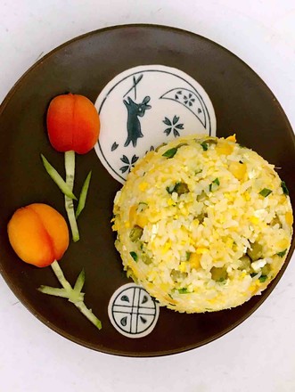 Fried Rice with Green Beans, Corn and Egg recipe