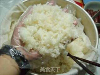 Sausage and Pork Floss Rice recipe