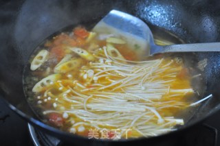 Tomato Noodle Soup with Fresh Bamboo Shoots recipe