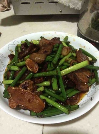 Twice-cooked Pork with Garlic Moss