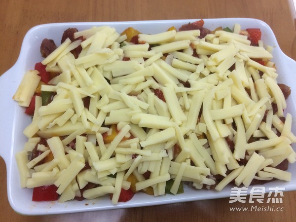 Baked Rice with Pepper and Cheese recipe