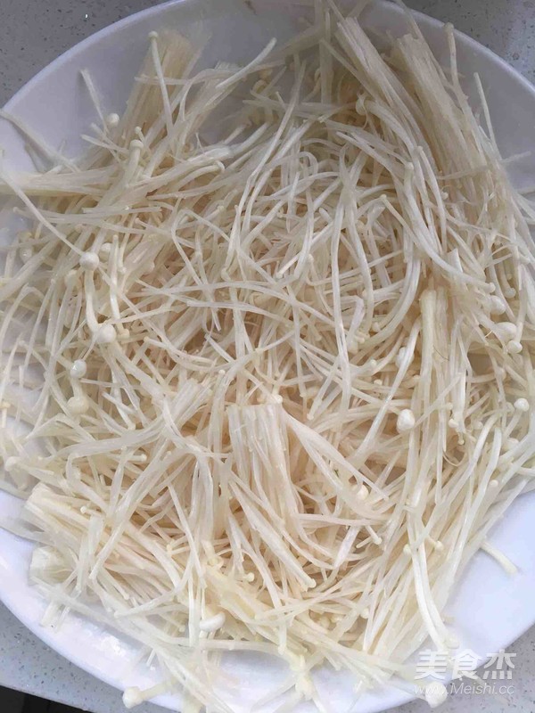 Enoki Mushroom Garlic Open Back Shrimp recipe