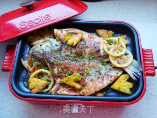 Grilled Sea Bass with Pineapple recipe